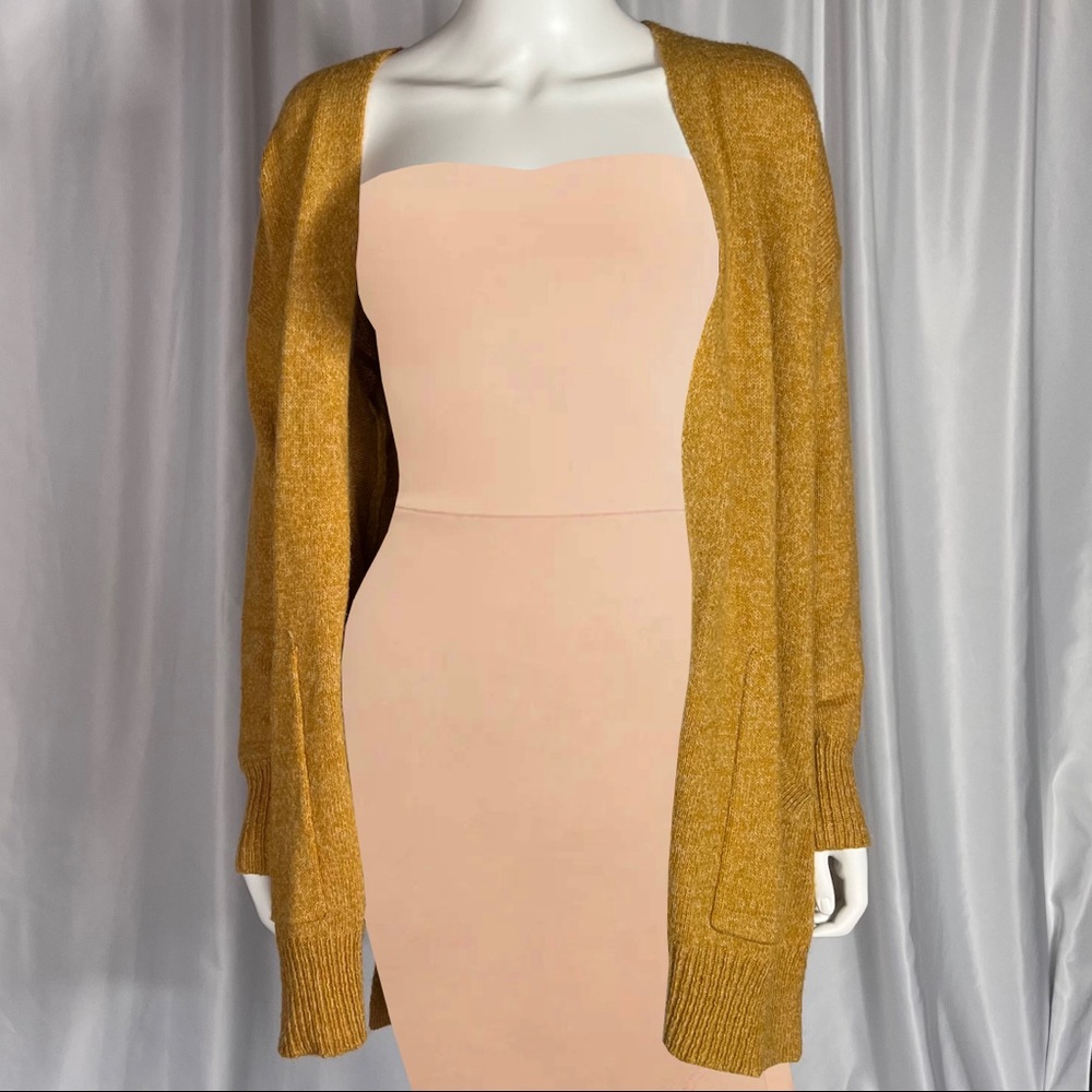 Lucky Brand Yellow Open Cardigan